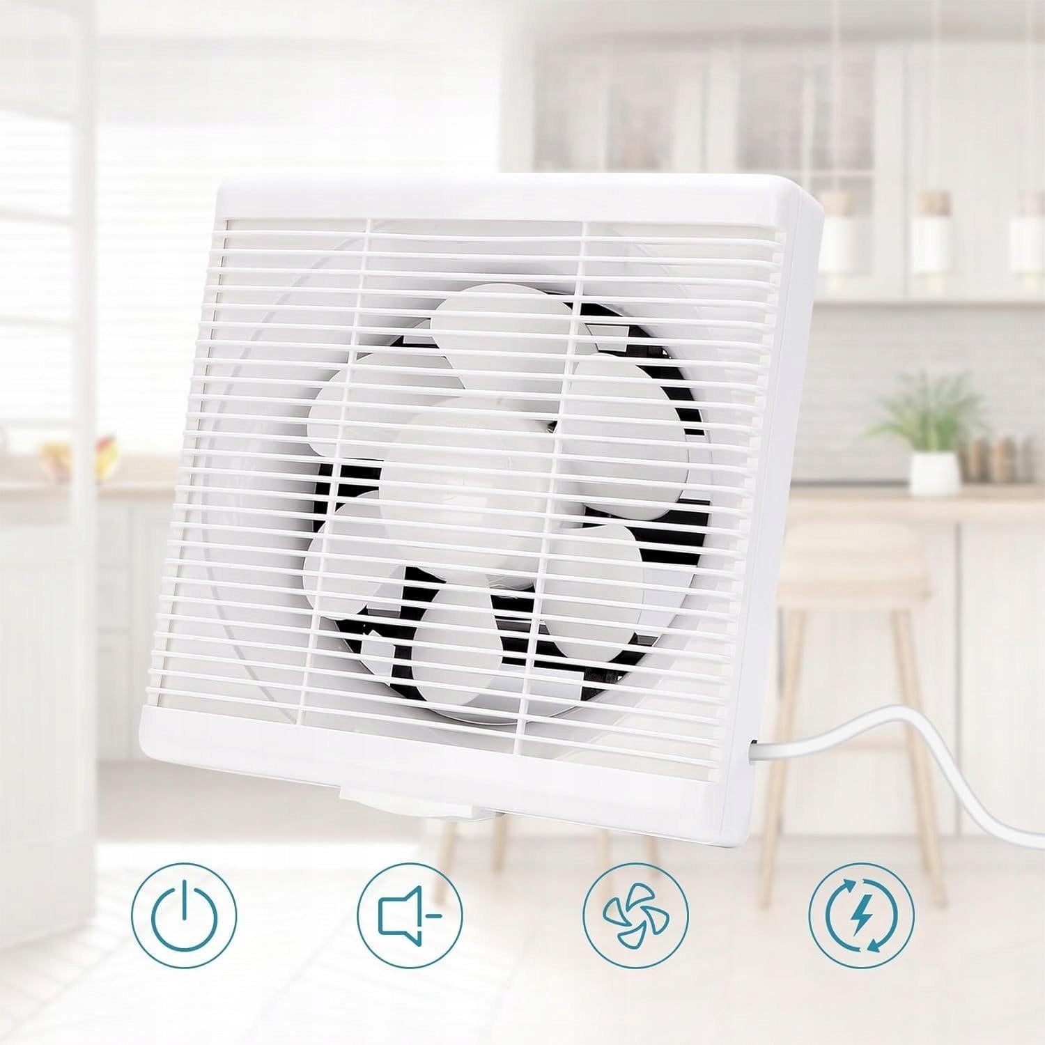 Silent Window Exhaust Fan with Shutter and Check Valve 25W 220V Packaging status original