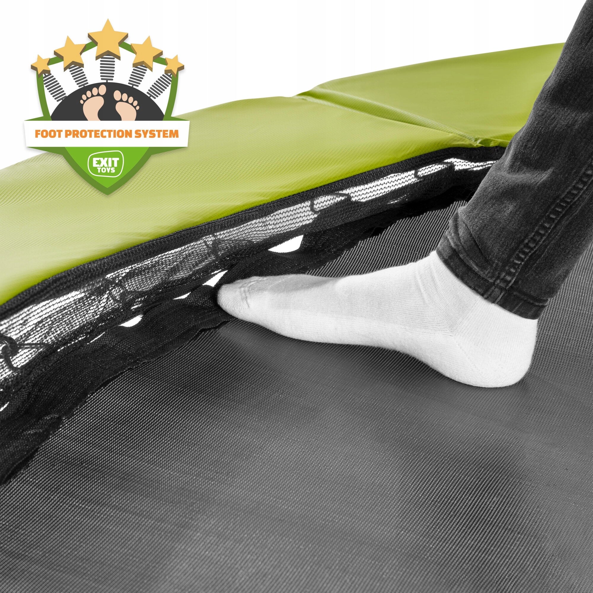 Silhouette EXIT ø305cm earth trampoline with safety net - green Brand Exit