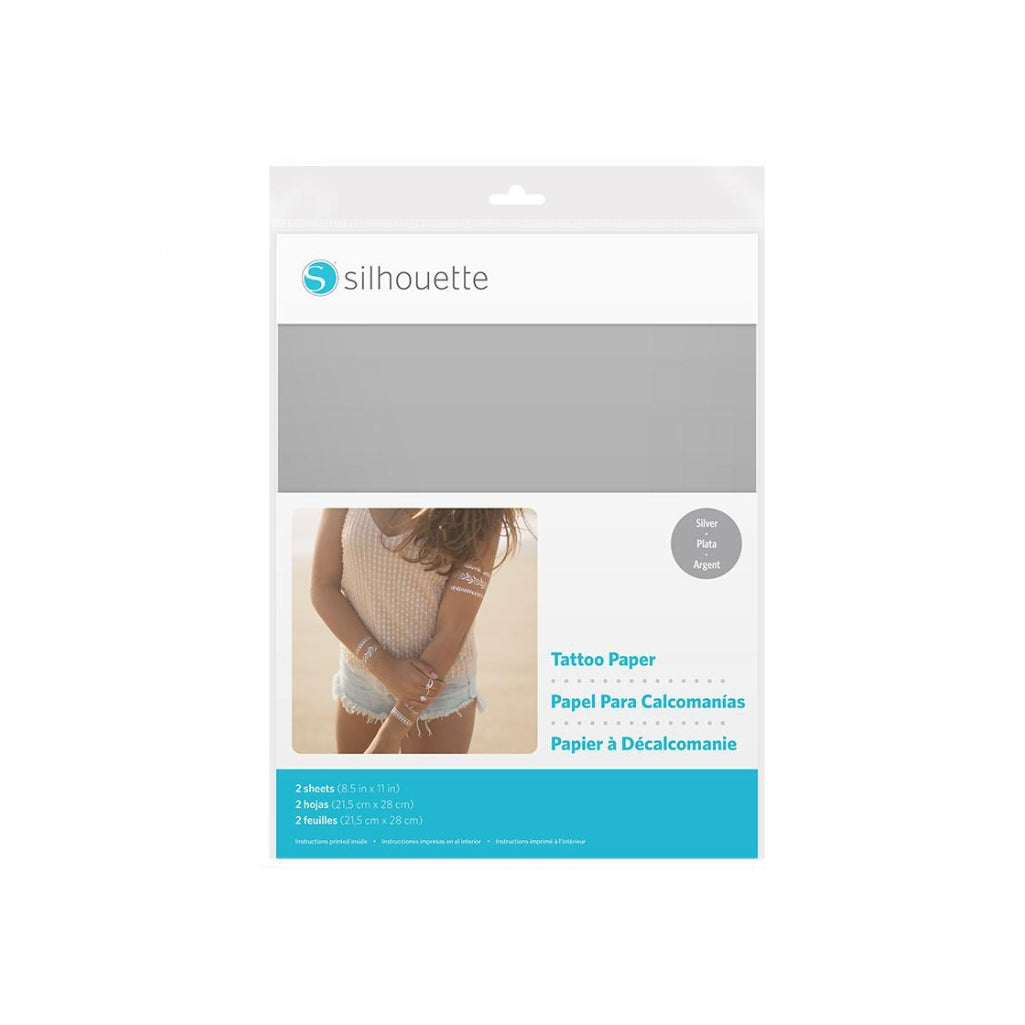 Silhouette Tattoo Paper - Silver