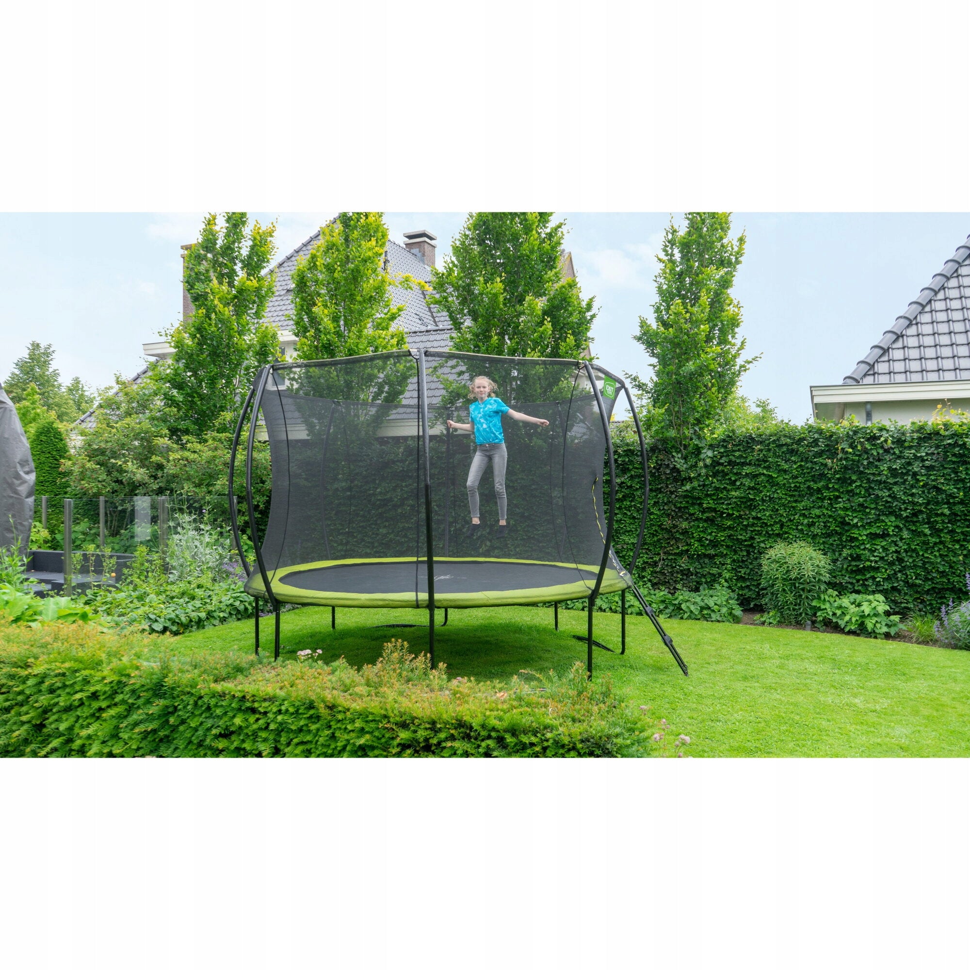 Silhouette trampoline EXIT ø366cm - green Size (ft) 12 (365-374 cm)