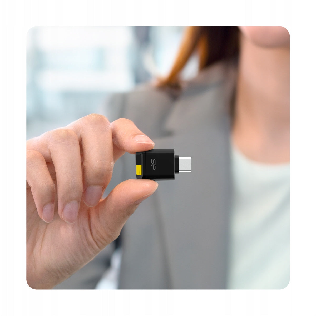 Silicon Power C200 Memory Card Reader USB-C Up to 180MB/s Manufacturer code SPU3CTMREDC2000K