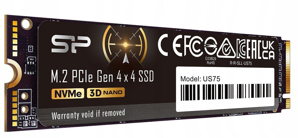 Silicon Power US75 2TB M.2 PCIe Gen4x4 NVMe 1.4 7000/6500 MB/s SSD Packaging status original