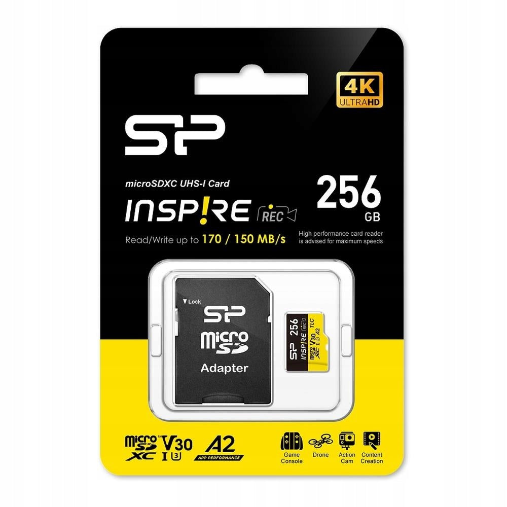 Silicon Power microSDXC Inspire 256GB V30 UHS-I U3 A2 Manufacturer Silicon Power