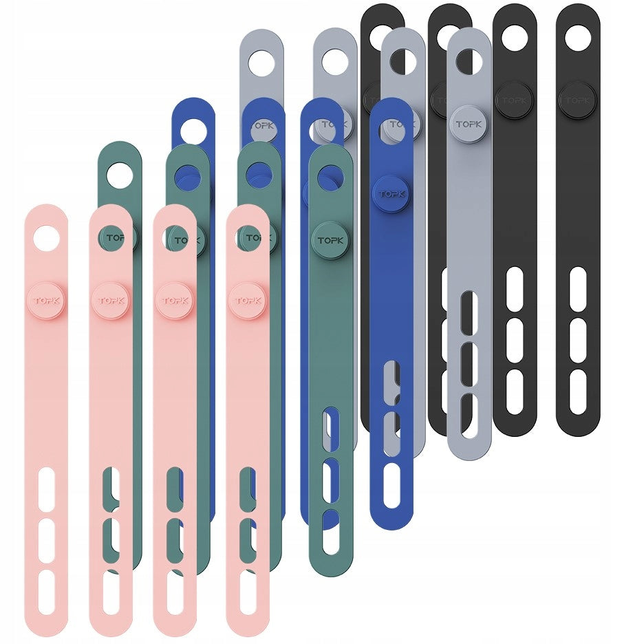 Silicone Band Holder Cable Organizer Set of 20 TOPK J20