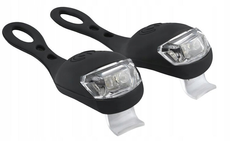 Silicone Bike Lights for Bike - 2pcs LED Color black