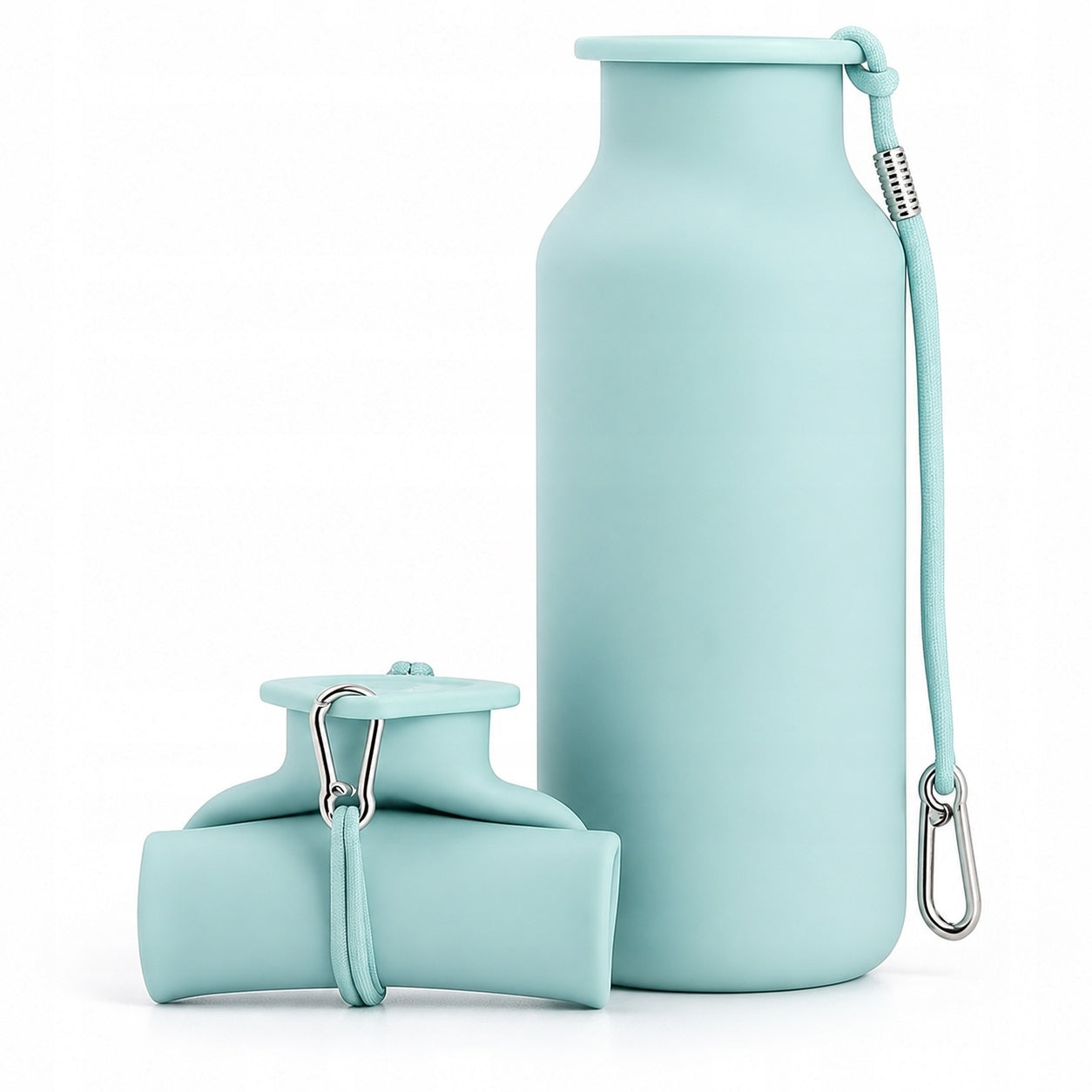 Silicone Bottle Folding 600ml BPA Free Travel Lightweight