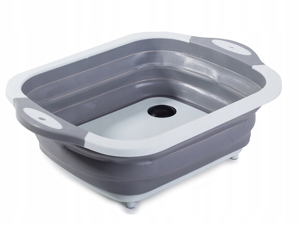 Silicone Bowl with Stopper Cutting Board Tourist Sink 2 in 1
