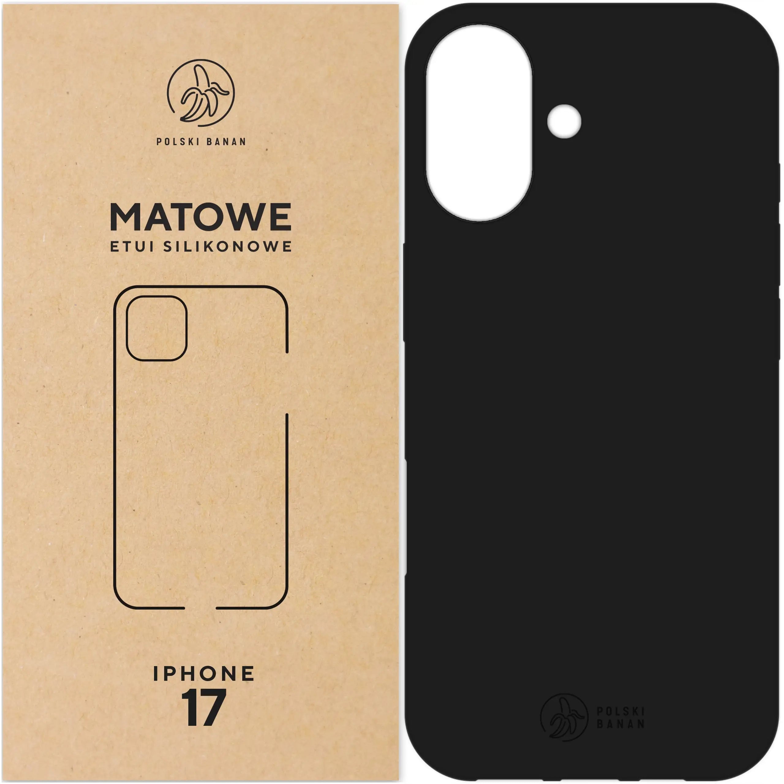 Silicone Case Matte Black for Apple iPhone 17