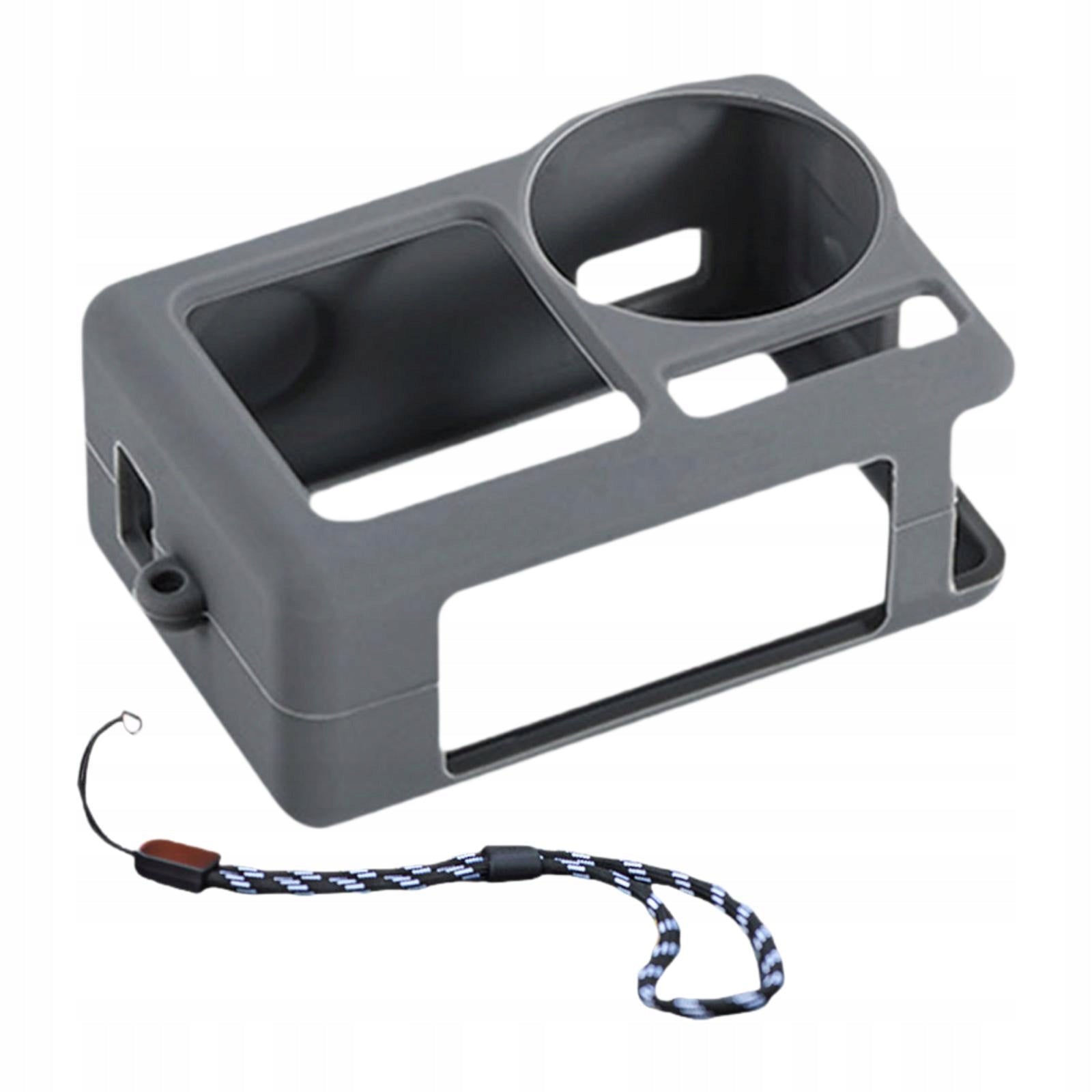 Silicone Case Sleeve Shockproof with Lanyard Protector Case Sports grey