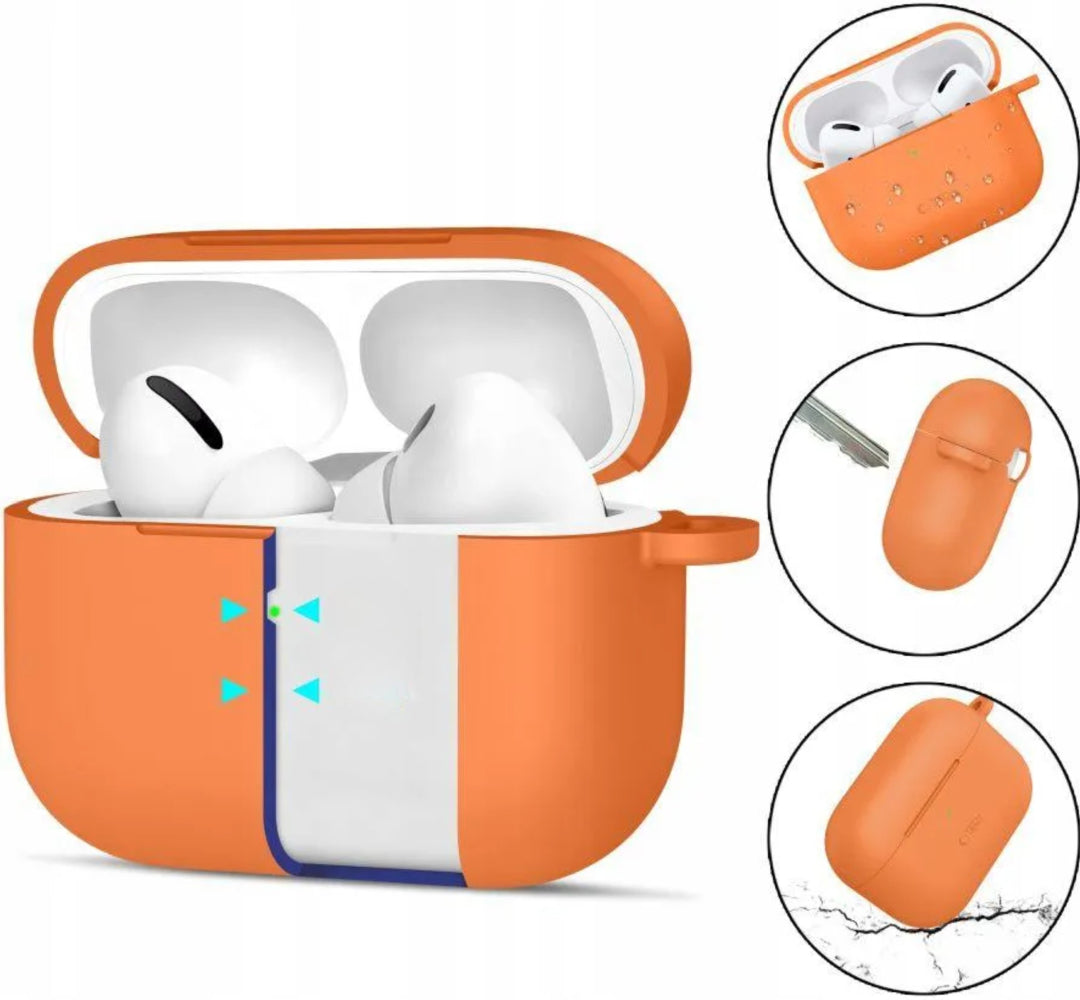 Silicone Case for Apple AirPods Pro 3 + Hook | Orange Manufacturer code case etui ochrona airpods pro 3 orange