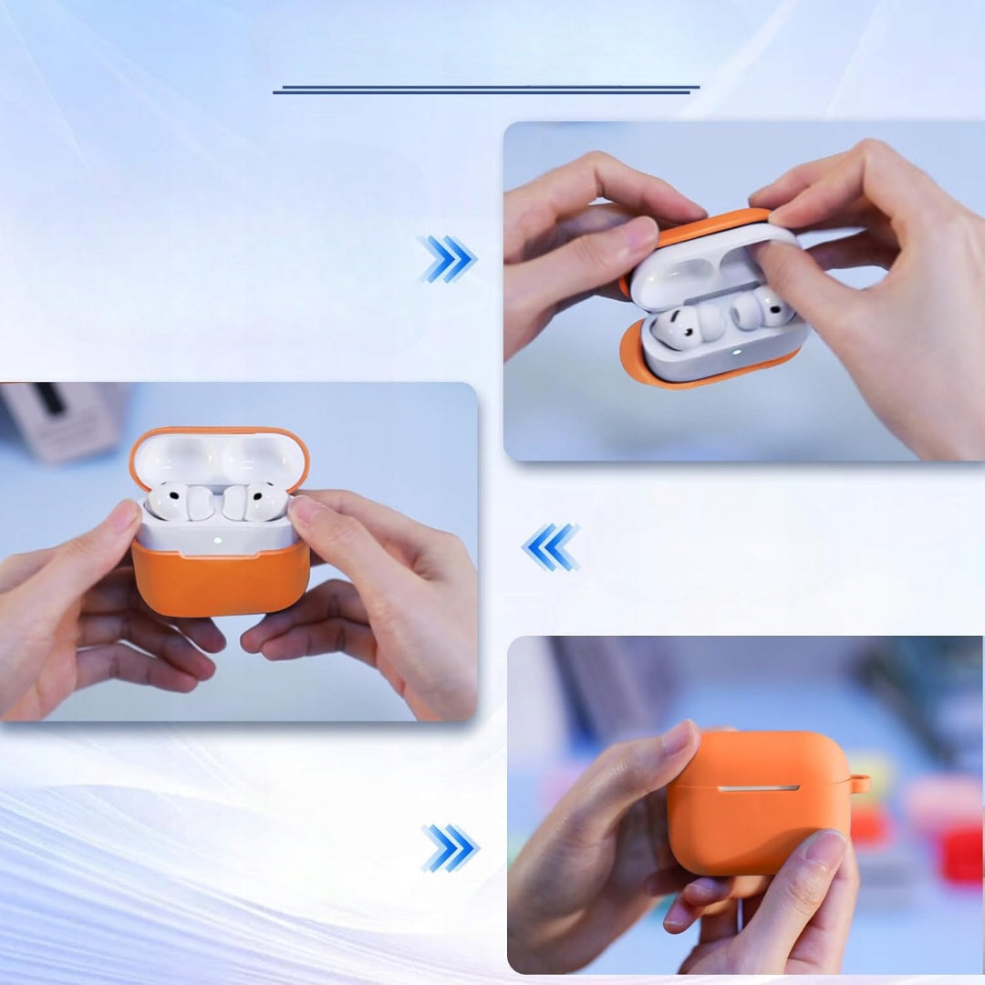 Silicone Case for Apple AirPods Pro 3 with PENDANT | Orange Manufacturer code case etui ochrona airpods pro 3 orange
