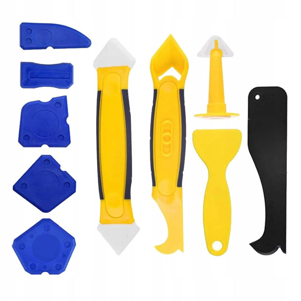 Silicone Caulking Tool Kit, 10Pcs Grout Sealant Remover Tool Set Plastic