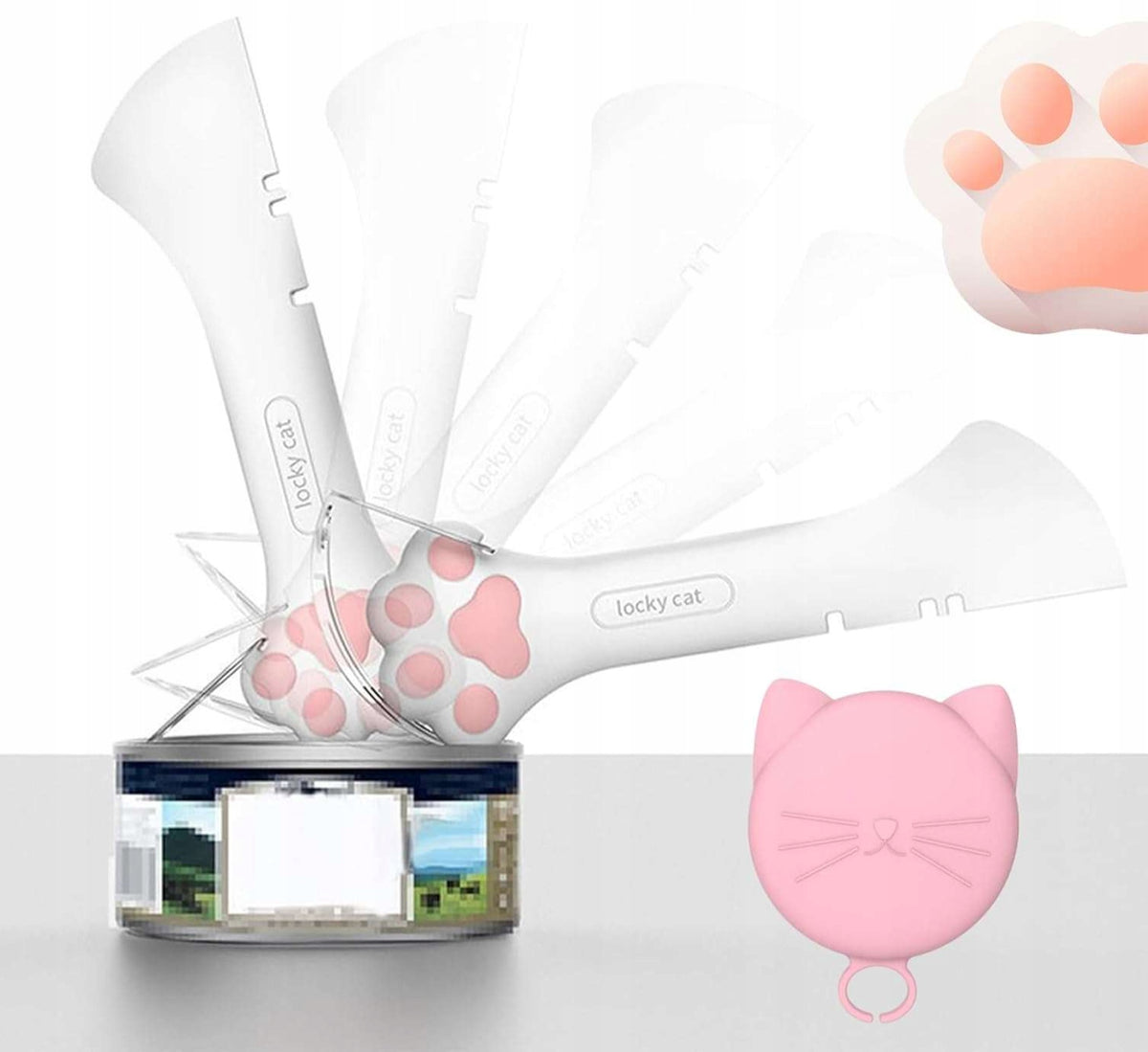 Silicone Food Can Lid with Cat Opener Manufacturer code B0CQY4NNJS