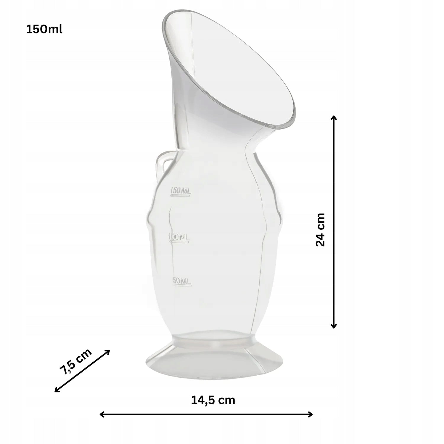 Silicone Food Collector For Milk Collection 150 Ml With Strip For Mom Medical device yes