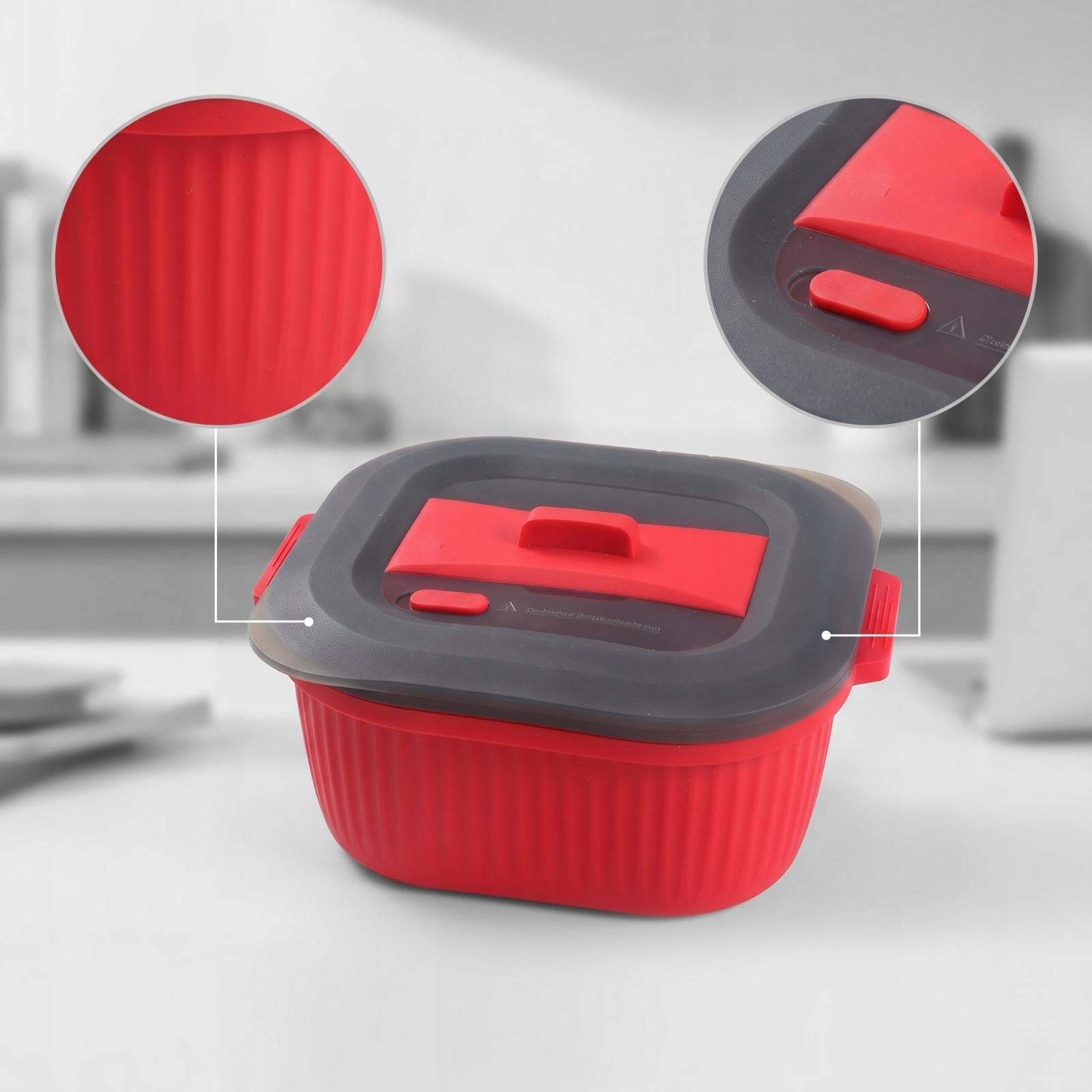 Silicone Food Container with Lidded Oven Silicone Microwave Bowl Yellow Packaging status original