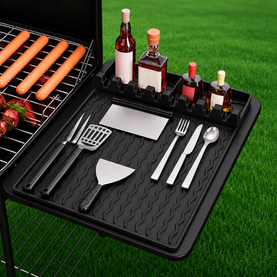 Silicone Grill Mat Organizer for Grilled and BBQ Accessories Black Manufacturer M-import