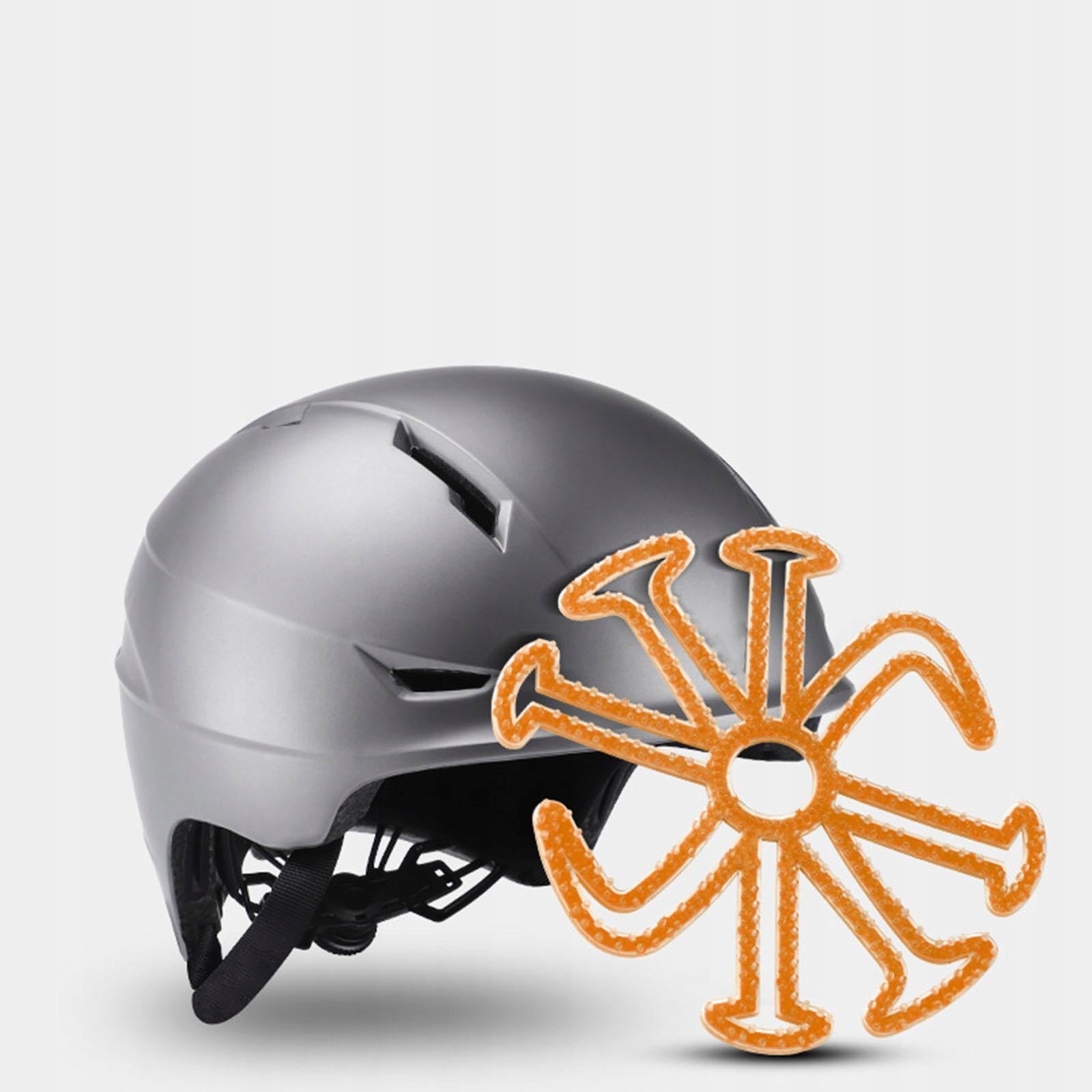 Silicone Helmet Pad Invisible Head Protection Liner Washable Bicycle orange Manufacturer no brand
