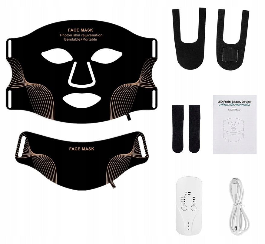 Silicone LED Face and Neck Mask 7 Colors Light Red and NIR. Packaging status original