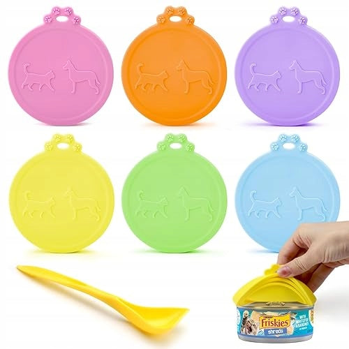 Silicone Lids for Food Cans 6 Pieces Universal