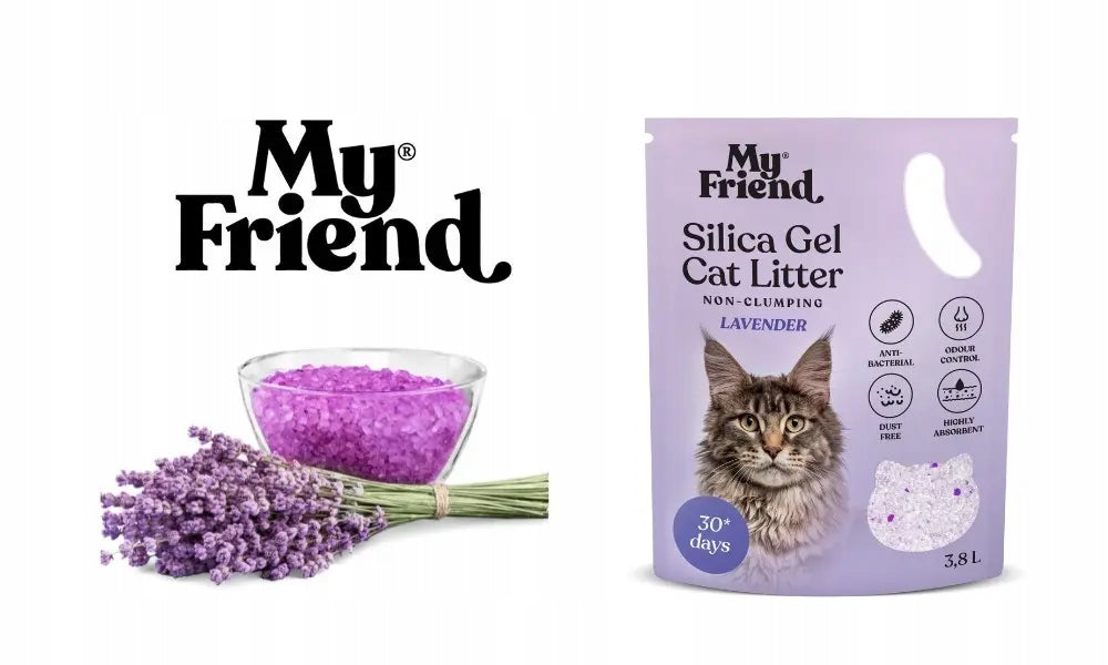 Silicone Litter My Friend for Cat Dust-Free Lavender Scent 3,8l Package12 Packaging status original