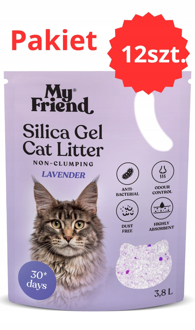 Silicone Litter My Friend for Cat Dust-Free Lavender Scent 3,8l Package12