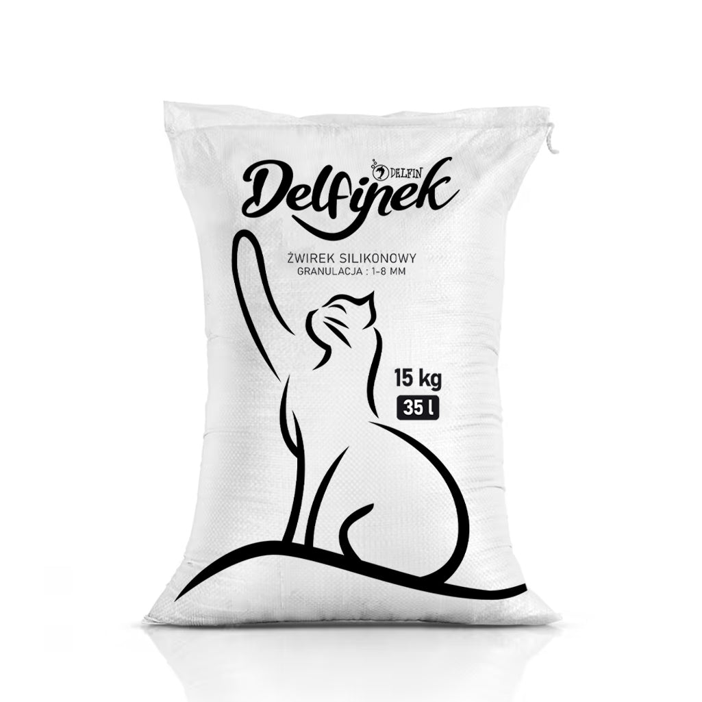 Silicone Litter for Cat DOLPHIN super absorbent and dust-free 15kg(1 - 8mm)