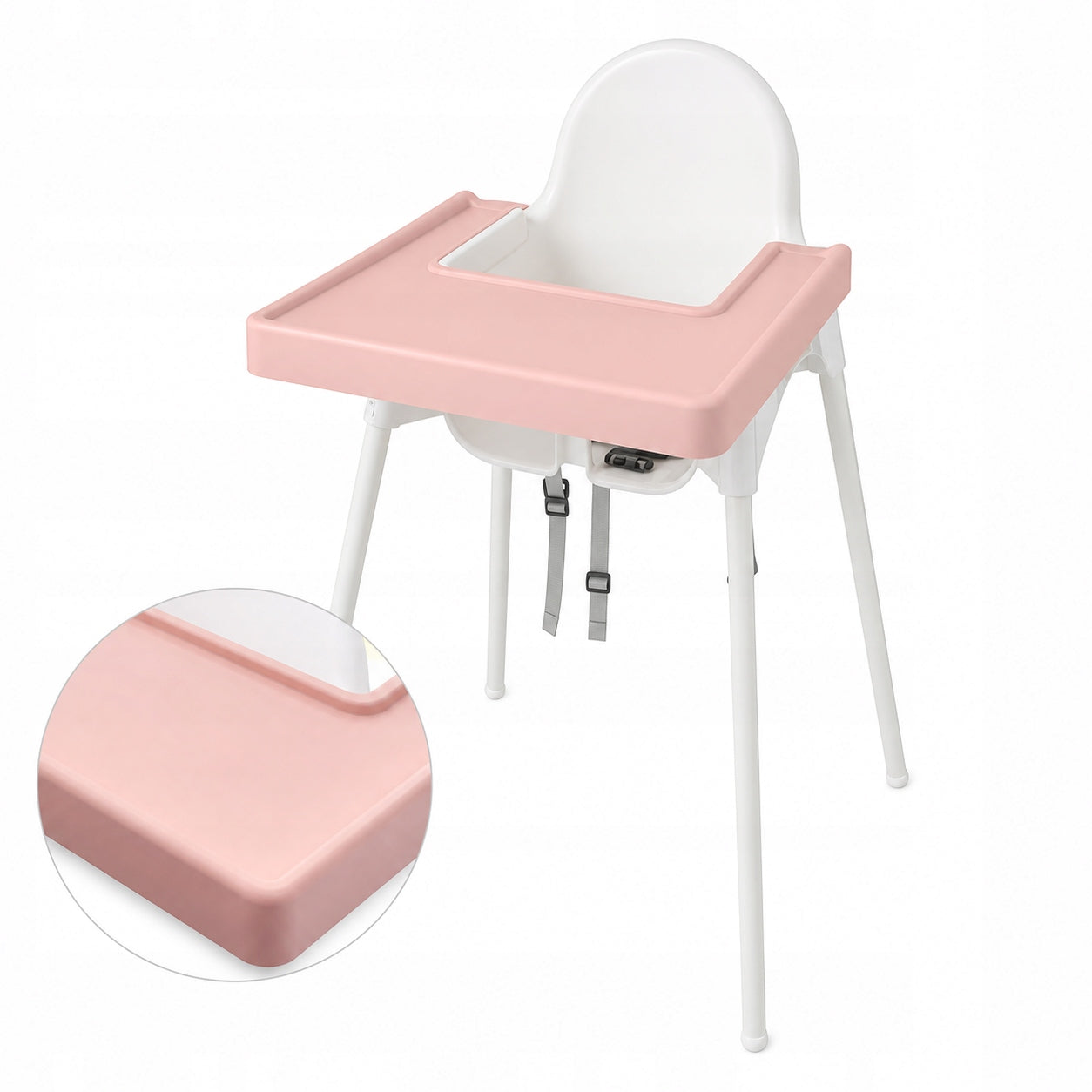 Silicone Mat Full, Matching Ikea Antilop Chair Pink Color pink