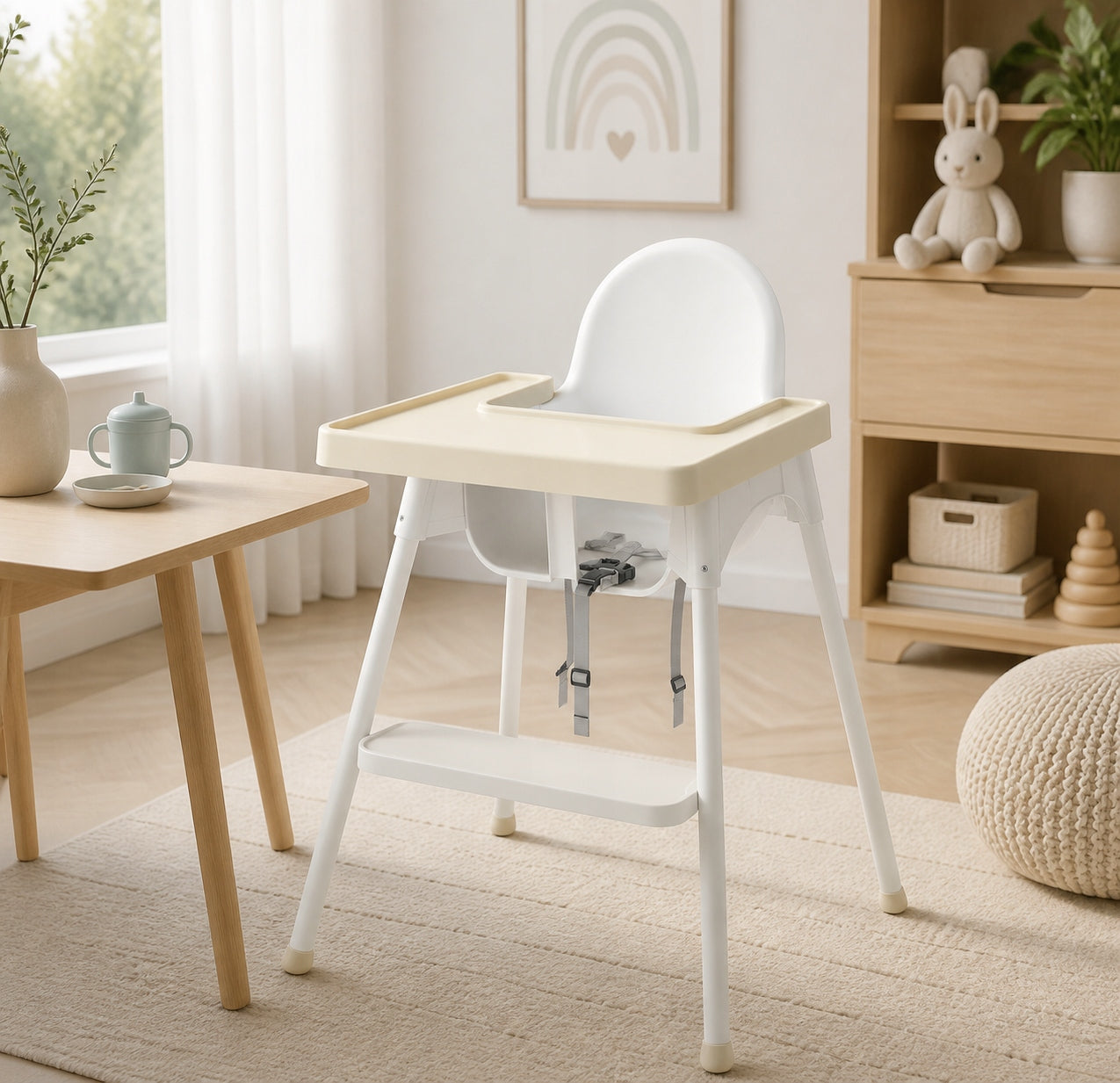 Silicone Mat Full, Matching Ikea Antilop Chair Sand Beige Brand MilaBaby