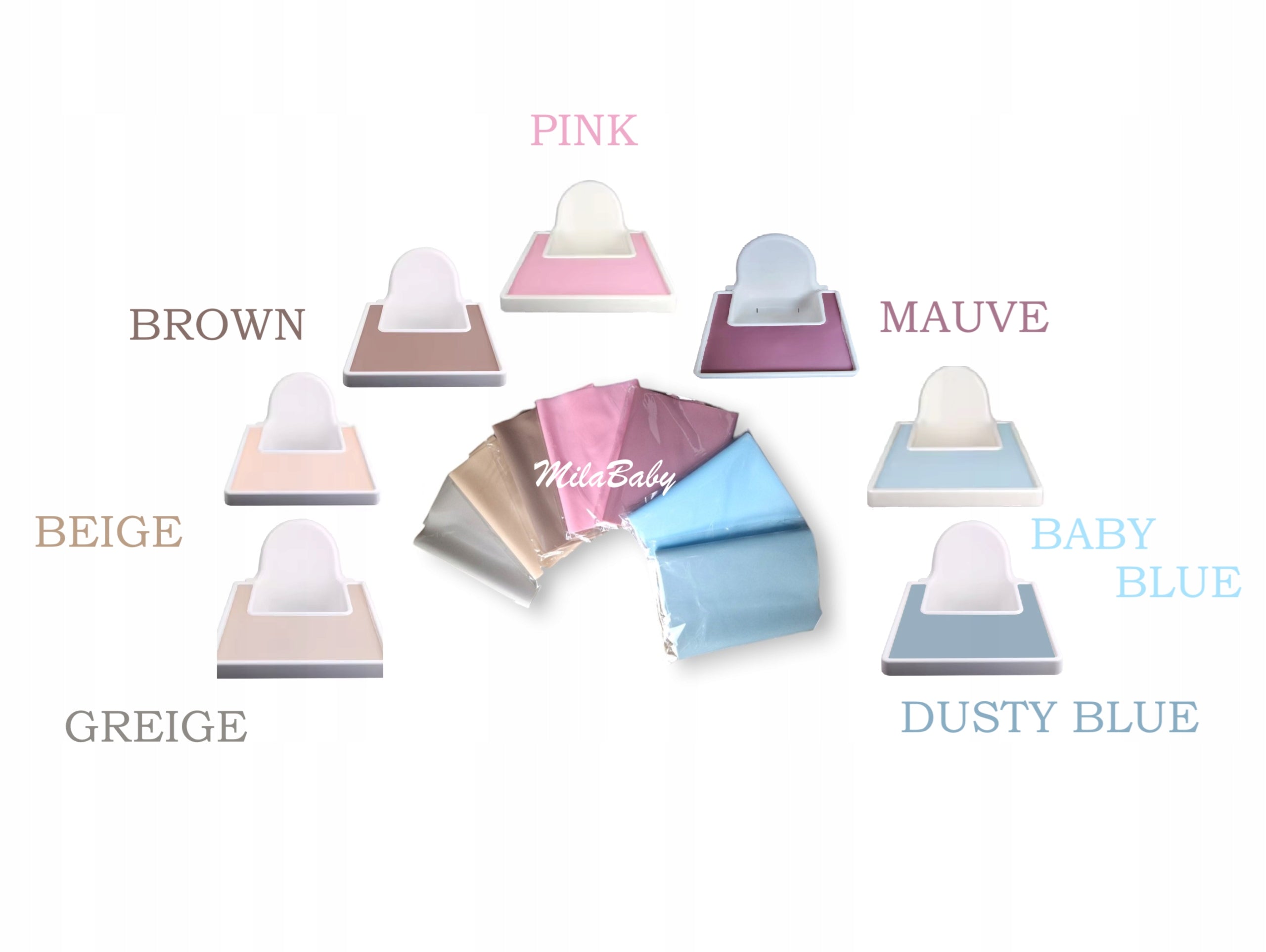 Silicone Mat Highchair Pad IKEA Antilop BLW BPA Free Greige Brand MilaBaby