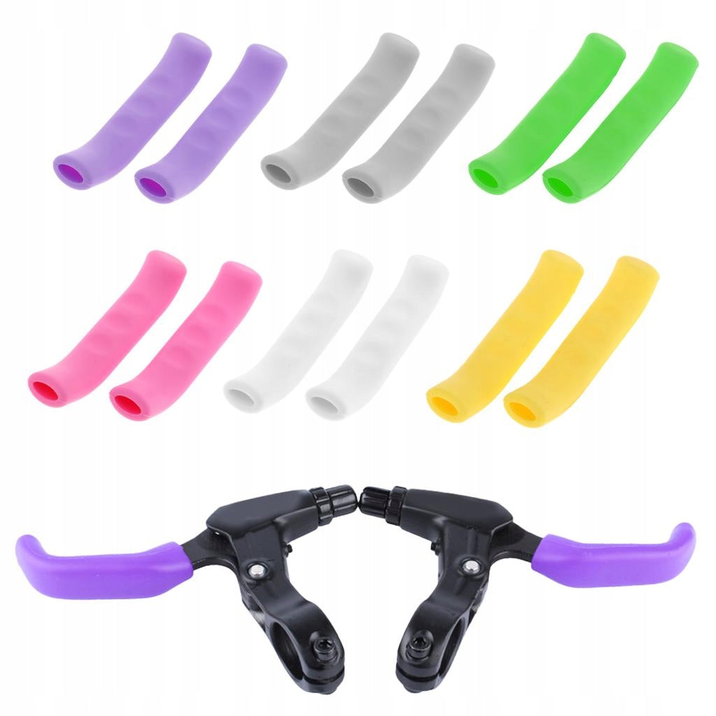 Silicone Mountain Bike MTB Anti Slip Brake Lever Cover Grips Purple Kind not specified