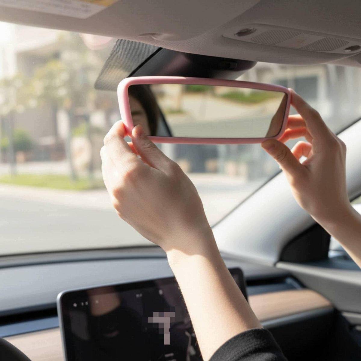 Silicone Rearview Mirror Cover Silicone Rearview Mirror Frame Scratch Red Packaging status original