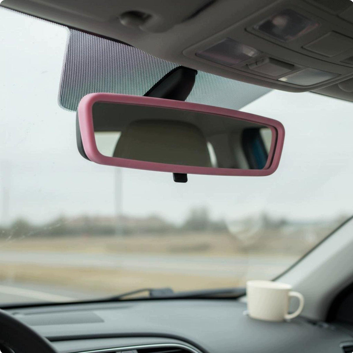 Silicone Rearview Mirror Exact Fit Silicone Rearview Mirror Frame Easy Pink