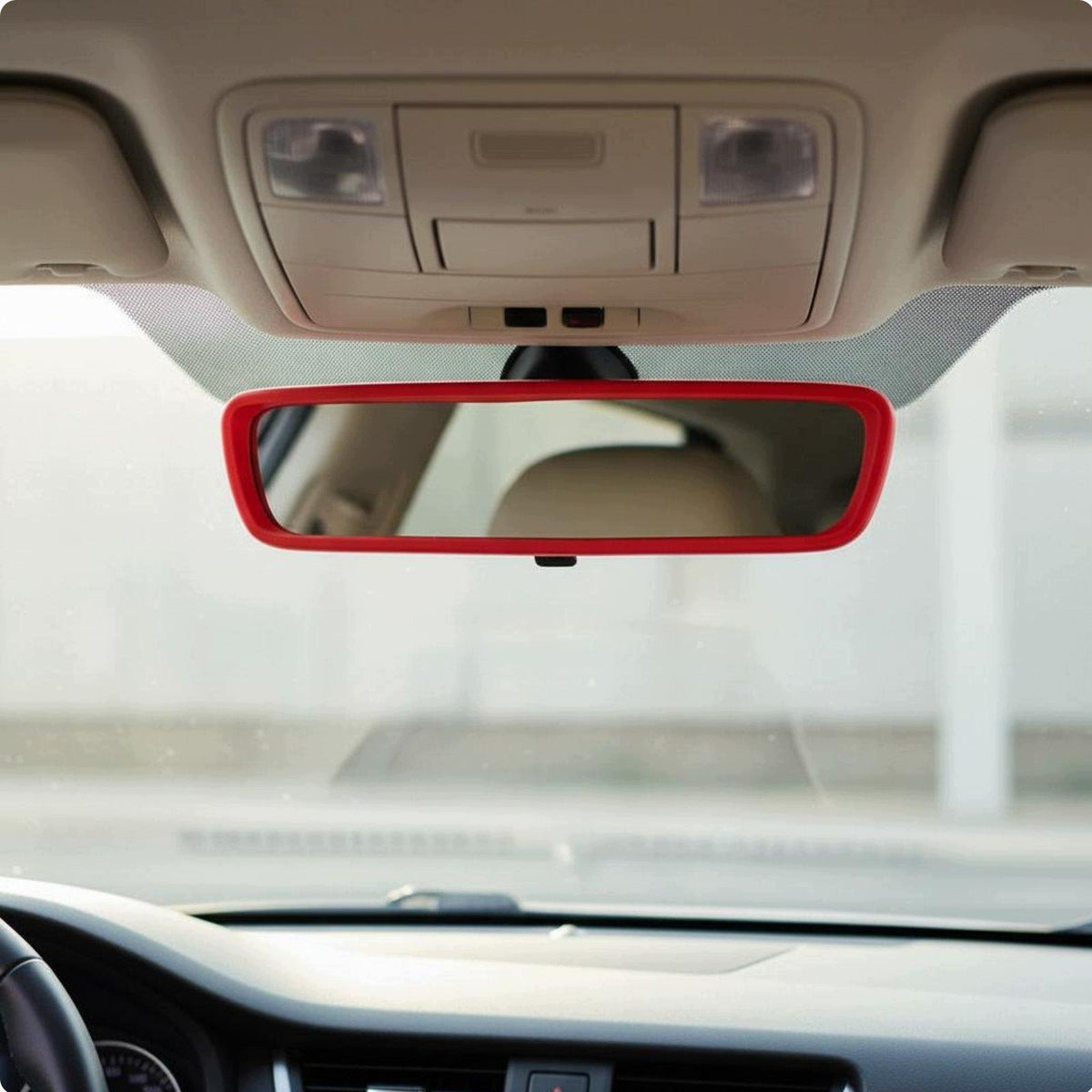 Silicone Rearview Mirror Exact Fit Silicone Rearview Mirror Frame Easy Red