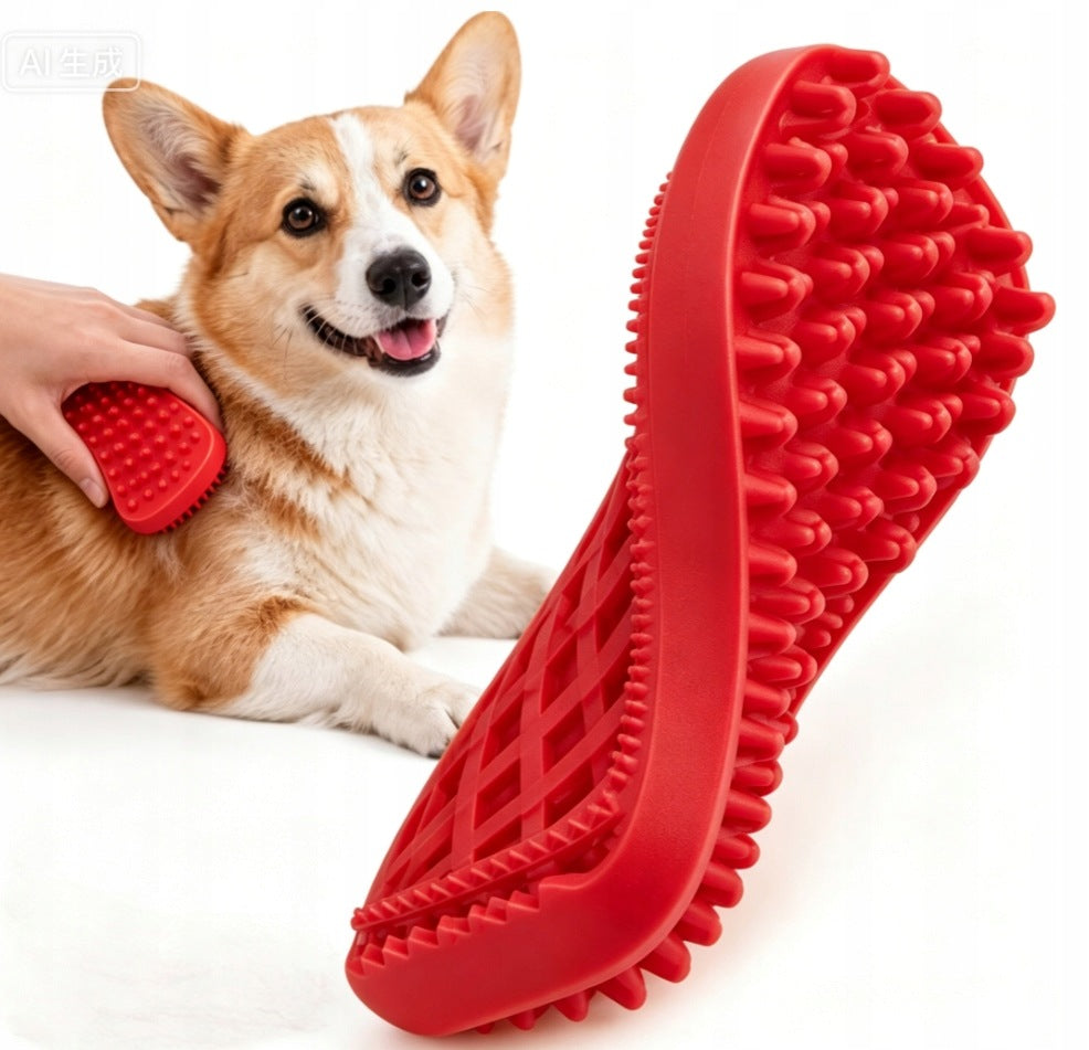 Silicone Red Dog Hair Brush