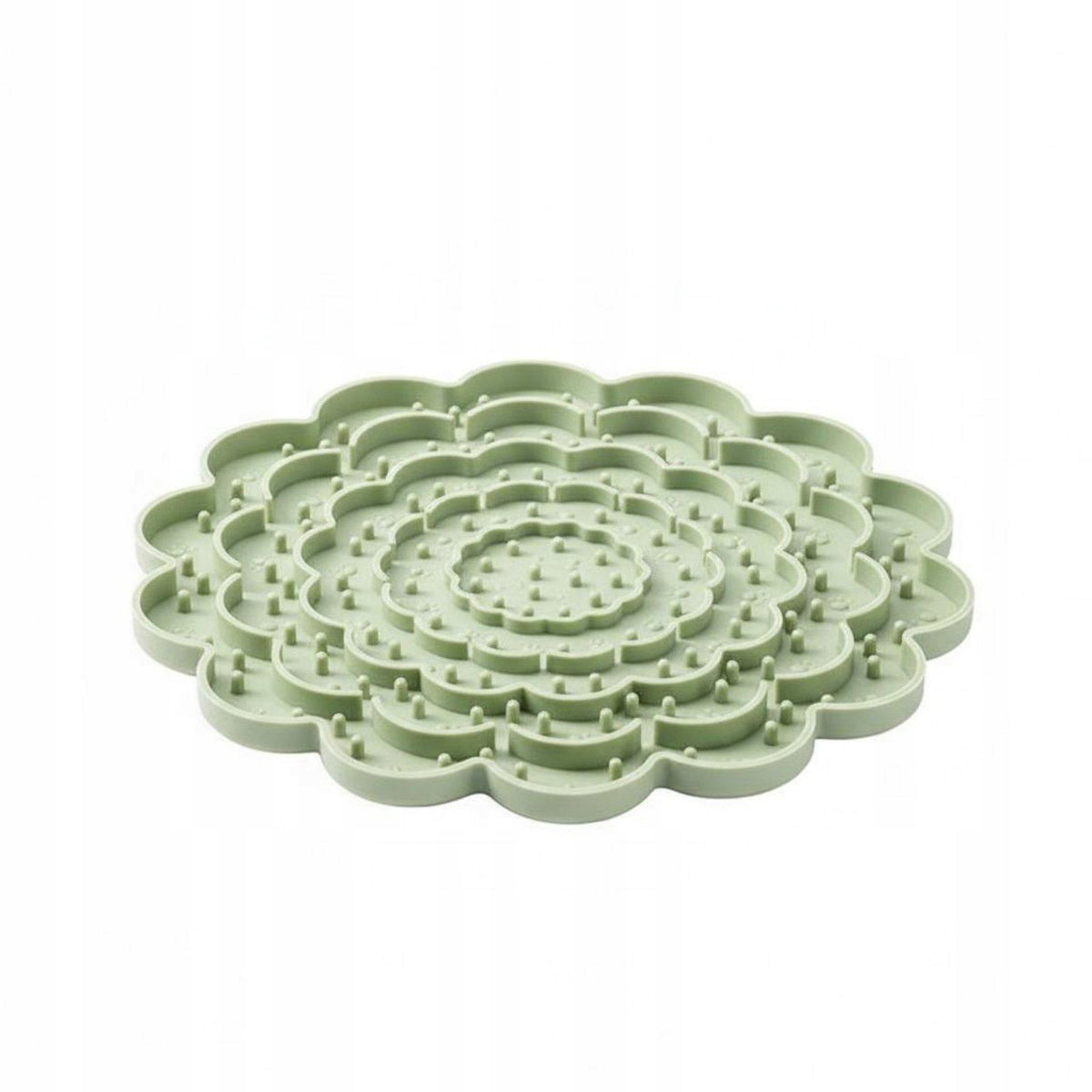 Silicone Slow Feeder Mat Suction Cup Licking Pad Easy to Clean Light Green