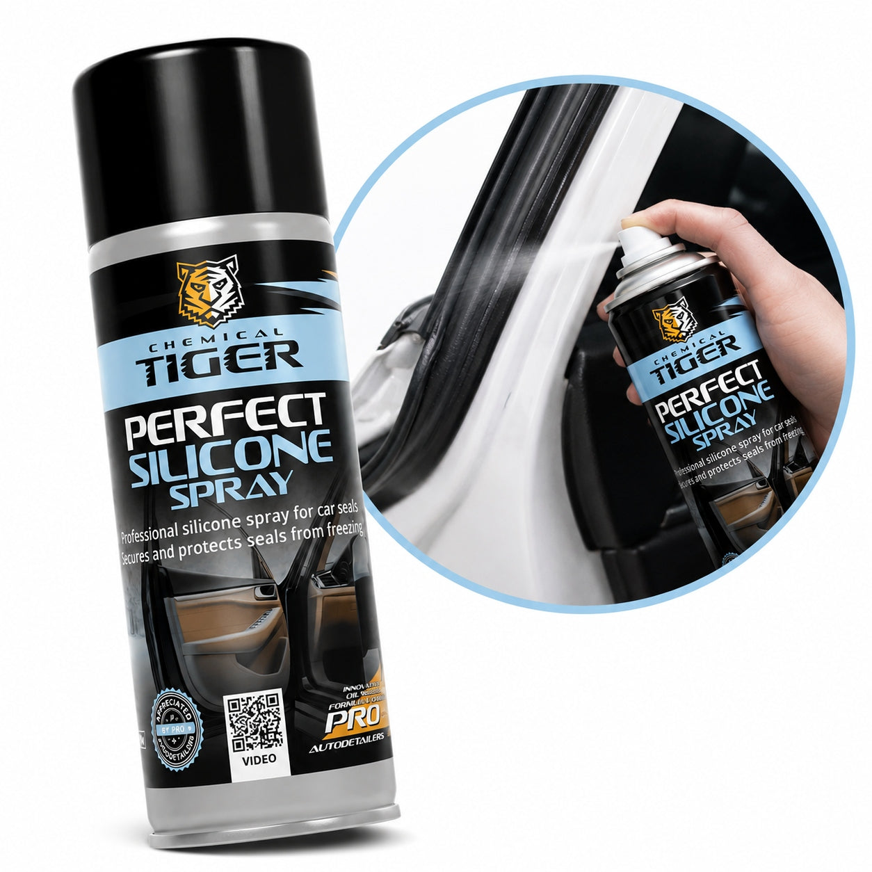 Silicone Spray For Car Rubber Seal Maintenance 400ml CHT