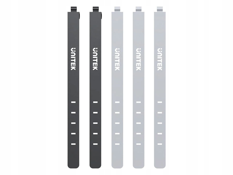 Silicone bands grey/black Unitek OT1095A03 set of 5pcs