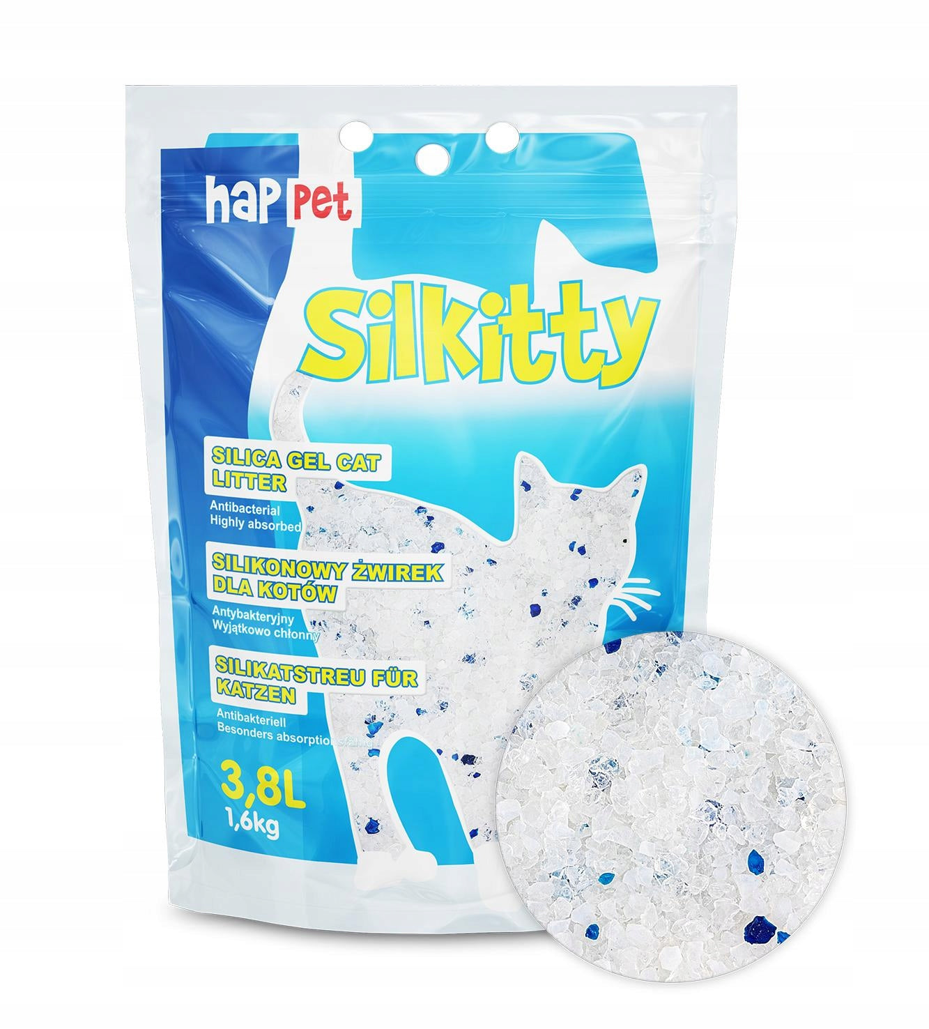Silicone cat litter 3,8l 1pc. Manufacturer code Q111