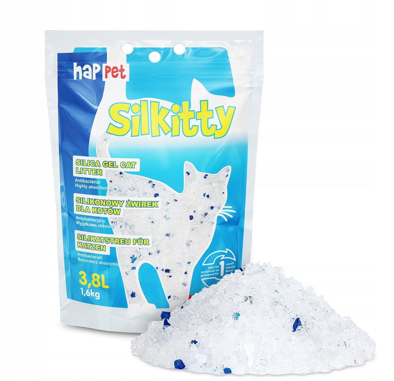 Silicone cat litter 3,8l 1pc.