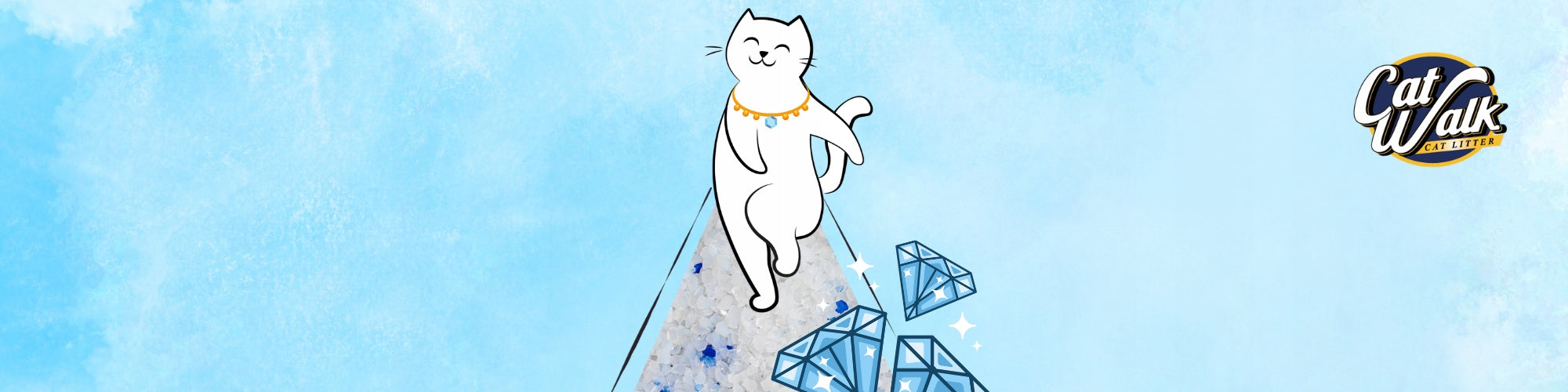 Silicone cat litter CatWalk Diamonds 15,2L | set of 4 Volume 15.2 l