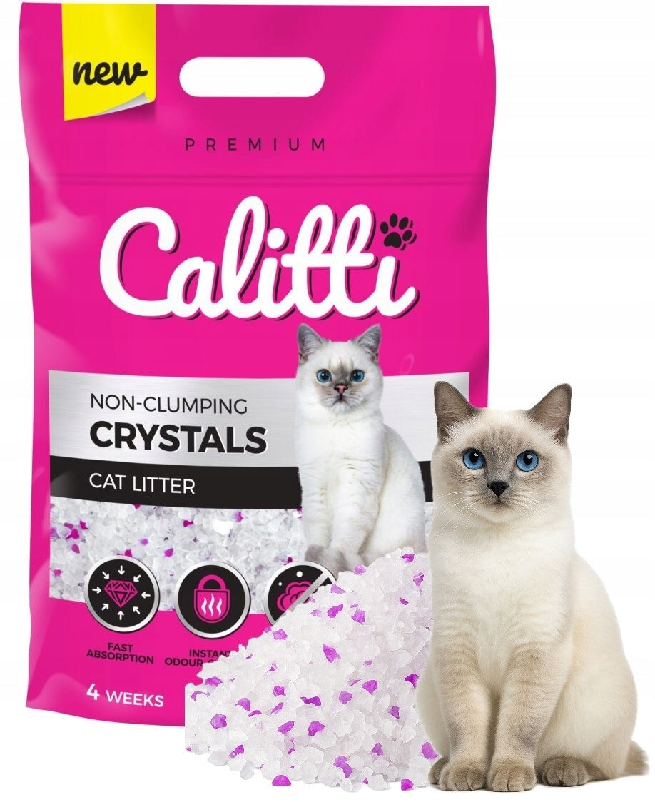 Silicone cat litter Crystals 3,8L CALITTI antibacterial does not dust