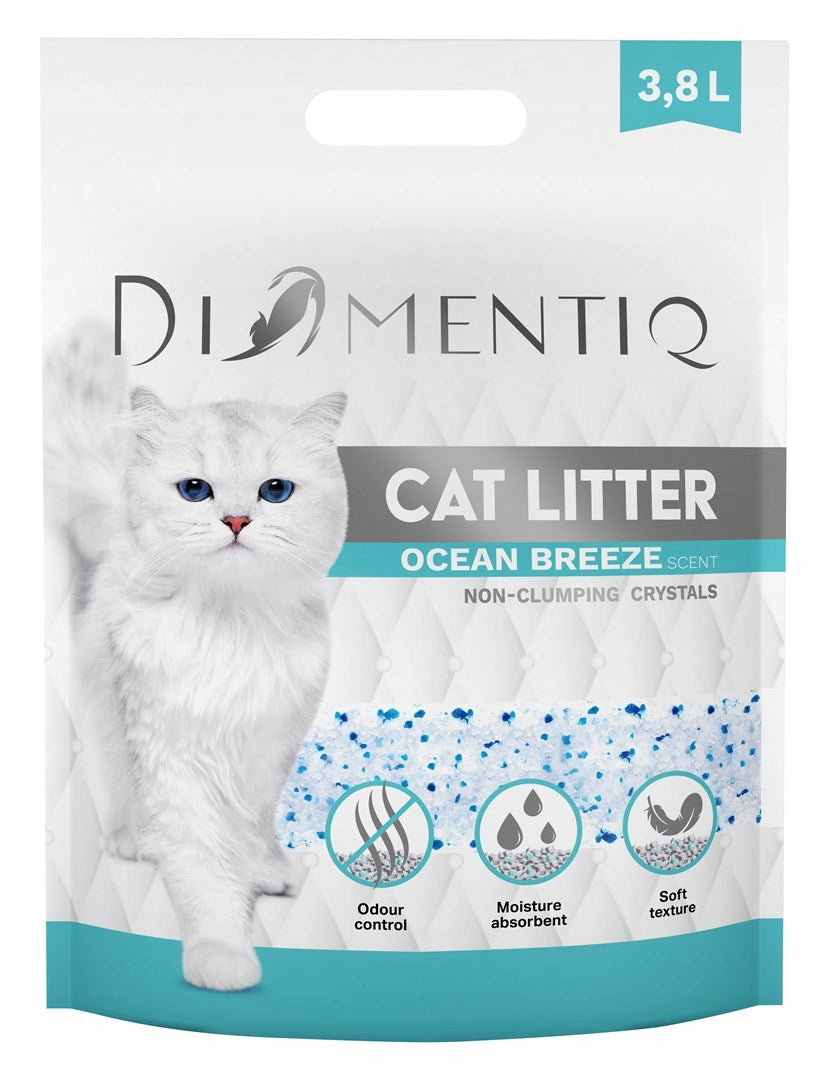 Silicone cat litter Ocean Breeze non-caking DIAMENTIQ 3,8L Manufacturer code DLKDIQZWI0008