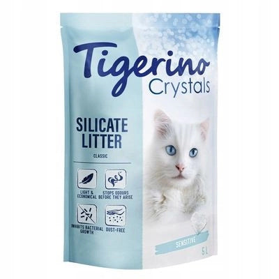 Silicone cat litter Tigerino Crystals 5 l unscented silicate GRASS