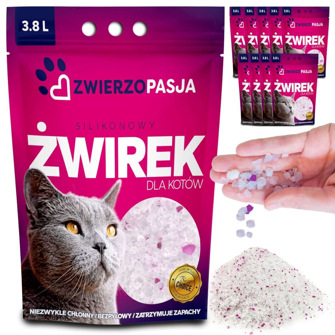 Silicone cat litter ZWIERZOPASJA set of 10 X 3,8 L