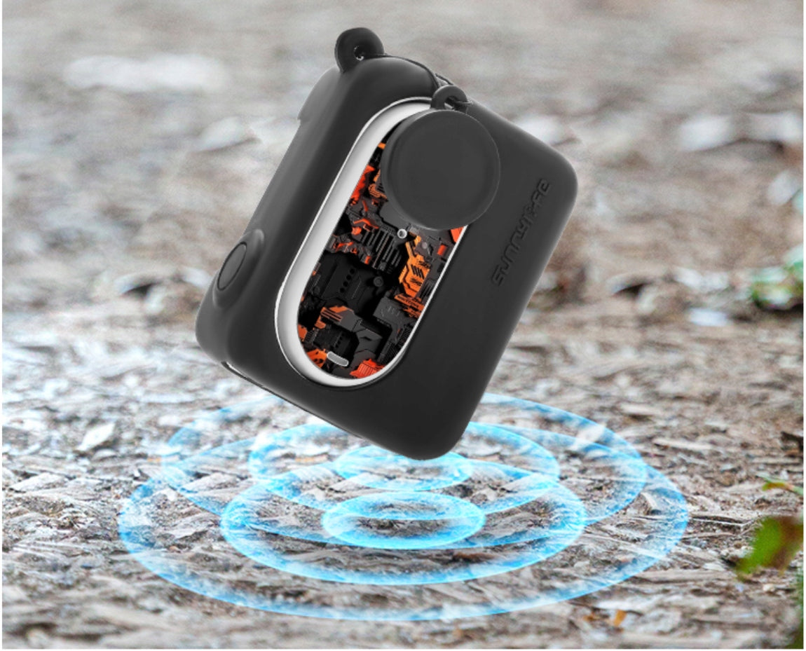 Silicone cover with strap Sunnylife for Insta360 GO 3 - Black Model IST-ZD588-B