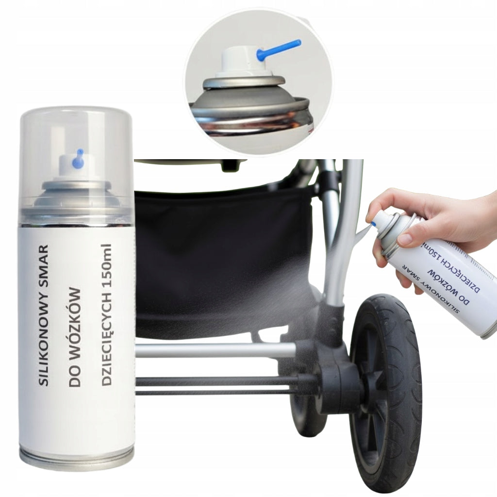 Silicone grease spray for baby stroller, for creaking frame, 150ml