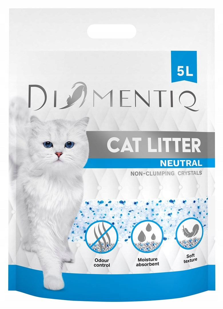 Silicone litter for cat non-caking DIAMENTIQ Neutral 5L