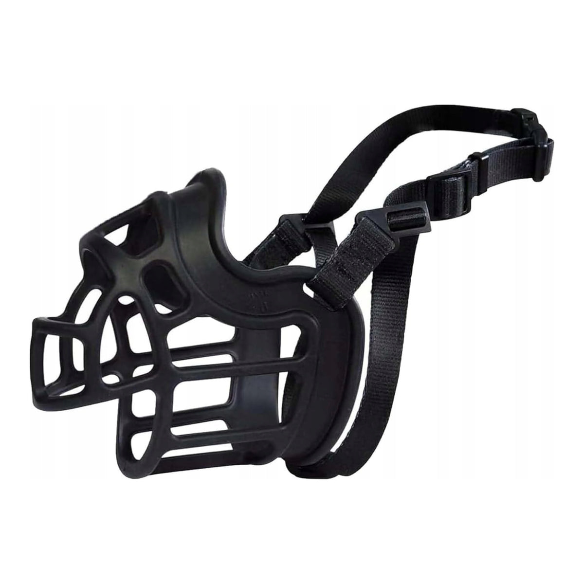 Silicone muzzle For Dog Black Adjustable 40-47cm Comfortable Safe