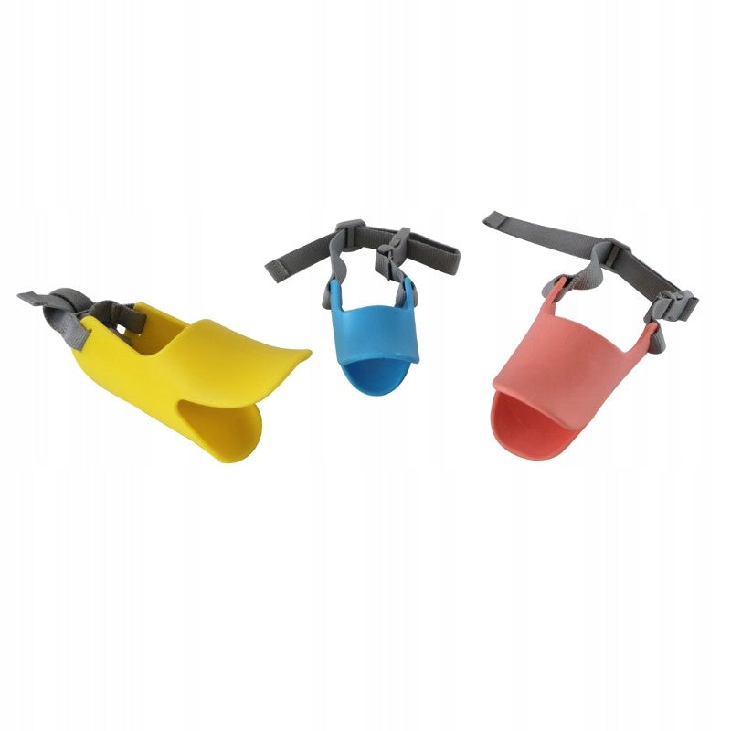 Silicone muzzle for dog - duck beak Blue M