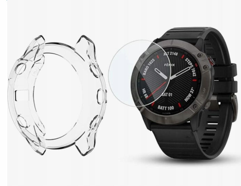 Silicone protective case for GARMIN Fenix 7 PRO SOLAR + Glass